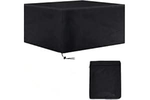 HYDROGARDEN Housse Table Jardin Carre, Housse Protection Salon de Jardin Imperméable, 420D Bache Mobilier de Jardin Exterieur -180x120x74CM