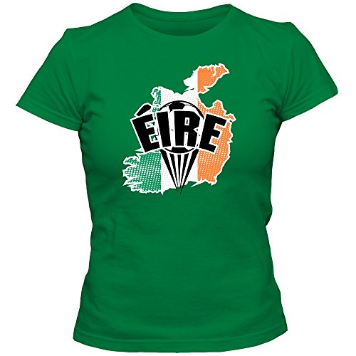 Irland EM 2016 #1 T-Shirt | Éire | Fußball | Damen | The Boys in Green | Trikot | Nationalmannschaft, Farbe:Hellgrün (Kelly Green L191);Größe:L