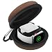 Produktbild MoKo Ladetasche Kompatibel mit Apple Watch Series 4/3/2/1 und Airpods, Tragtasche Reisetasche Schutzbox mit Karabiner, Aufbewahrung Ladestation Ständer Halterung - Braun