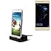 Produktbild Dockingstation für Huawei P10 lite Dual-SIM, schwarz | Ladestation inkl. Micro USB Datenkabel Ladekabel, Dock Ladegerät Tischladestation - K-S-Trade(TM)