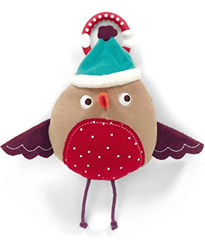 Mamas & Papas Christmas Chime Clip On Robin Toy For Car Seats/Strollers/Prams