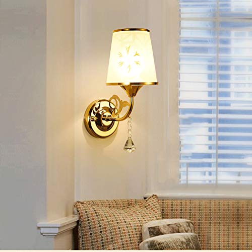 YJFFAN Wand Lampe, Innenraum Wohnzimmer Hintergrund Wand Lampe Schlafzimmer Nachtlampe Einfache Korridor Gang Einkopfwand Lampe Warmes Licht (Glühbirnen Nicht Enthalten), F