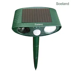 Outdoor Ultrasonic Pest Repeller, Soeland Waterproof Solar Animal Repeller, Electronic Animal Scarer, Mole Repellent, Squirrel Repellent, Pest Control, Cat Repellent, Dog Repellent