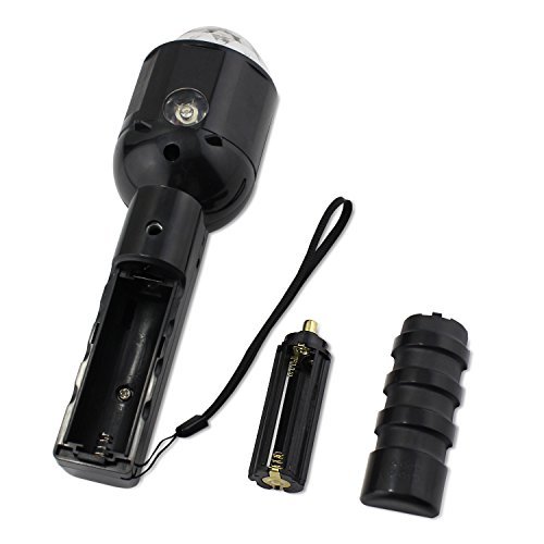 2 in 1 3W Kristallball-Effekt-Licht LED-Rundumbühnenbeleuchtung für Disco DJ Party und tragbaren aufladbaren Taschenlampe für Camping Wandern Schwarz - 3