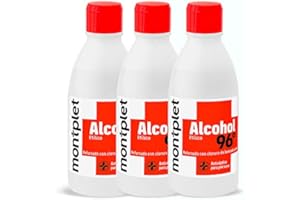 MEDINET CLINIC SL Montplet Alcohol etílico, 96 grados, 250 ml. (3 unidades)