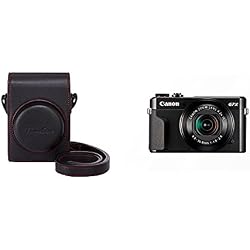Canon DCC-1880 - Funda para cámara Canon Powershot G7X MK II, negro + Canon PowerShot G7 X Mark II - Cámara digital compacta de 20.1 MP (pantalla de 3", apertura f/1.8-2.8, zoom óptico de 4.2x, video full HD, WiFi), color negro