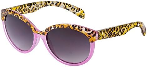 Sunglasses for Toddler Girls| CLEO - PINK + LEOPARD TRIM | age 2 - 3+ years |SUPER COMFORTABLE | 100% UV protection|Free PVC zip case