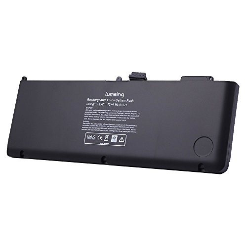 Lumsing Laptop Ersatz Akku für Apple MacBook Pro 15″ A1321 A1286 (2009 2010 Version) Unibody Passend 661-5211 661-5476 MC118 MB985 MB986 MC371 MC372 MC373 Notebook Batterie [Li-Polymer 10.95V 73Wh] - 2
