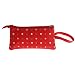 Generic Fashion Polka Dot Makeup Cosmetic Bag Zipper Pouch with Wrist Strap 5 Colors - red RS.305.00