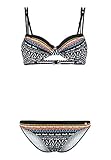 Cups seitlich regulierbar Jette Joop LM Jette Bügel-Bikini mit Muster Bügel-Bikini mit Muster schwarz-Bedruckt 38 C