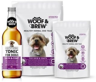 (Woof & Brew) Healthy Herbal Dog Teas for Skin & Coat (330ml Tonic)