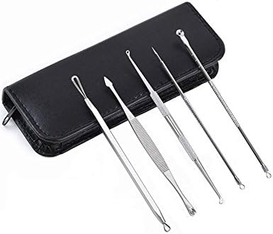Blackhead Remover Tools Kit, Gudior 5 in 1 Tools for Pimple Whiteheads Blemish Acne Treatment