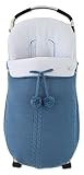 Saco de punto para silla, carrito o cochecito; la tapa del saco se retira fácilmente con cremalleras para usar la colchoneta por separado