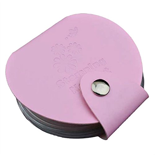 Newest Leather Nail Art Stamping Plate Case/Bag/Folder Nail Stamp Template Holder Album Storage for Diameter 5.6cm Stencil