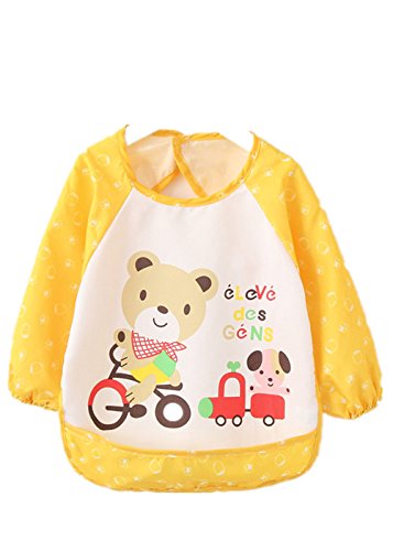 WeiterVor 3PCS Wasserdicht Babylätzchen Langarmlätzchen mit Auffangschutz 1-4 Jahre - 5