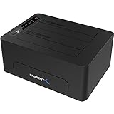 Sabrent USB 3.0 to SATA Dual Bay External Hard Drive Docking Station for 2.5 or 3.5in HDD, SSD with Hard Drive Duplicator/Clo