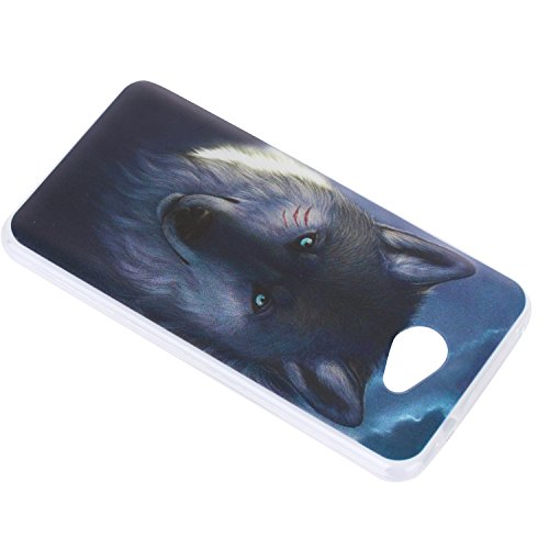 Lusee   Funda de silicona para Vodafone Smart Ultra 7 Suave Cascara TPU lobo vicioso