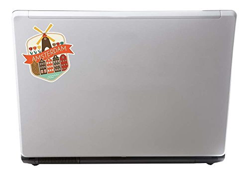 2 x Amsterdam Niederlande Vinyl Aufkleber Aufkleber Laptop Reise Gepäck Auto Ipad Schild Fun # 9188 – 10cm/100mm Wide - 2