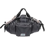 napidoo round Tasche und Hundebett (taupe, Plüsch, X-Small, ca. 65 x 30 x 12 cm)