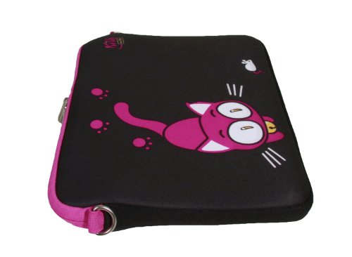 Kitty to Go LS141-13 Mouse Follower Designer Schutzhülle für Laptops und MacBooks mit einer Bildschirmdiagonale von 33,8 cm (13,3 Zoll) pink-schwarz - 9