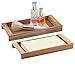 Produktbild MetroDecor mDesign Badablage Bambus - Taschenleerer z.B. für Parfum-Aufbewahrung, als Brillenablage oder zur Uhren-Aufbewahrung während des Duschens - ideale Größe: 13 cm x 28,2 cm x 3,1 cm - 2er-Set