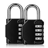 🔒 2 Stück in 1 Set: Das Set beinhaltet 2 verstellbare Kombinationsschlösser aus einer Zinklegierung mit 4 Zahlen Ringe. Das ursprüngliche Passwort ist 0000.