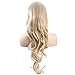 MelodySusie® Blonde Long Curly Wigs - Natural, Fluffy and Sexy Wigs with Free Wig Cap (Light Blonde)