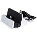 Produktbild Hot AURSEN® 2 Jahren Garantie iPhone Lade/Sync-Dockingstation iPhone Handy-Ladegerät Docking-Station geeignet für iPhone 5/5s/6/6s/7/7s (lightning-Schnittstelle,2.0 USB kabel),silber