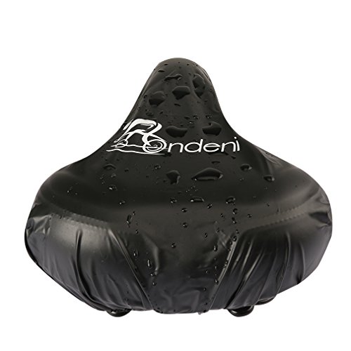 Onlydni Schlagfestem Design Fahrradsattel Tourensattel Fahrrad Sattel 25 x 20cm Komfort und Große Sattel mit Reflektierende Aufkleber und Gel-Kissen - 8