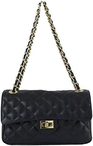 CTM Bag Stylish Women, quilted leather, 10.65''x6.70''x4.35'', Genuine leather 100% Made in Italy