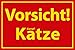 Produktbild Katzen Schild -560s- Kampfkatze 29,5cm * 20cm * 2mm, mit 4 Eckenbohrungen (3mm) inkl. 4 Schrauben