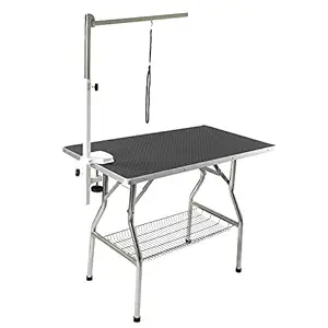 Flying Pig Grooming Small Stainless Steel Frame Foldable Dog Pet Table, 32