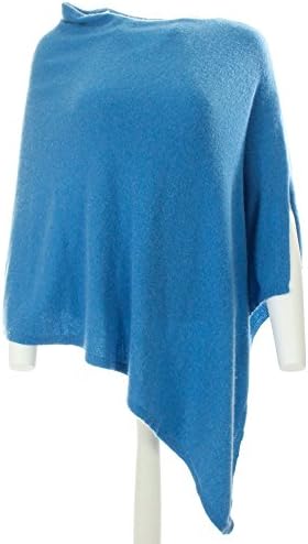 Women's Cashmere and Wool Blend Ponchos (Pacific Blue)