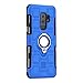 Produktbild Baluue Schutzhülle Telefon Case Magnetic Car Montage Telefonabdeckung mit Fingerring Halter Scratch-Resistan Shockproof Phone Shell für Samsung Galaxy S9 + (Blau)