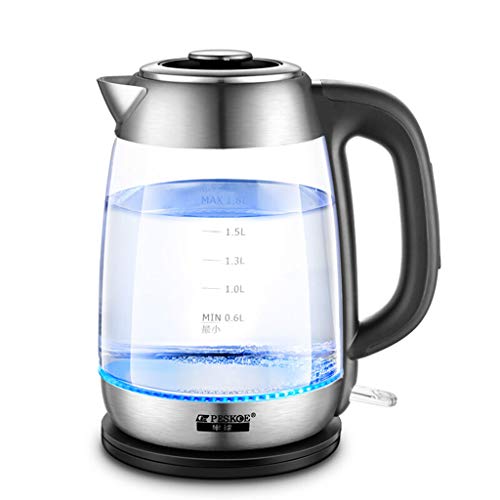 Bouilloire lectrique 1500W 1.8L verre bleu mnage bouilloires lectriques