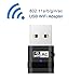 Price comparison product image Wireless Network Adapter, LURICO AC600Mbps Dual Band USB Wireless WiFi Network Adapter Maximum Speed up to 5G 433Mbps 2.4G 150Mbps, Backward Compatible with 802.11 a / b / g / n Products