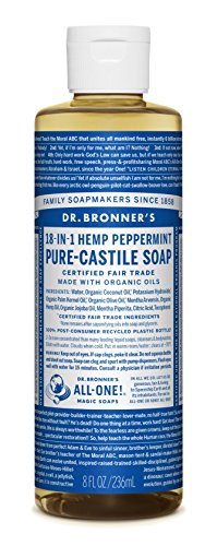 Dr Bronners Pure Castile Soap Peppermint (236ml 100% organic)