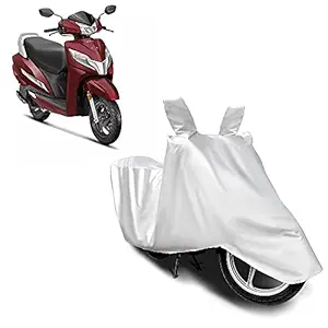 Auro Silver Scooty Cover, Water Resistant, Dust Proof, Triple Stiched Scooty-Bike Body Cover with The Mirror Cover -Honda Activa 125
