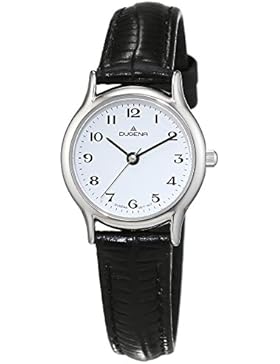 Dugena Damen-Armbanduhr Vintage - Traditional Classic Analog Quarz Leder 4460536