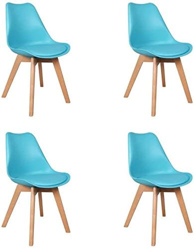 Feel Furniture - Viktor Design chair - turqoise - fresh Scandinavian Retro chair. Exclusive look for Office, Lounge, Dining or Kitchen. 4 pieces.