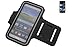 Produktbild K-S-Trade Für Alcatel Idol 4S Windows Neopren Jogging Armband Sportarmband Oberarmband schwarz für Alcatel Idol 4S Windows mit Reflektor Streifen. Fitness Lauf Armband