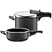 Produktbild Silit Sicomatic t-plus Schnellkochtopf Set 2-teilig 6,5l und 3,0l Silitstahl Funktionskeramik, Innenskalierung, induktionsgeeignet, spülmaschinengeeignet, grau, Ø 22 cm,
