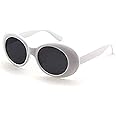 Clout Goggles Oval Sunglasses Mod Style Retro Thick Frame Kurt Cobain Inspired Sunglasses With Round Lens vintage
