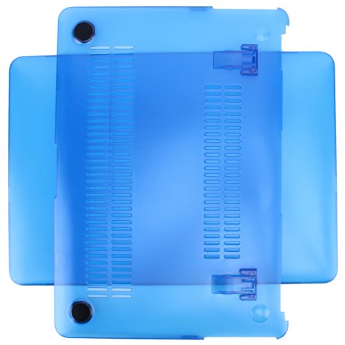 STONG Matte Gummierte Harte Schutzhülle mit Kickstand Ständer für Macbook Air 13 Hülle Cover Tasche Silicon Case Shell Hard Plastik mattiert SchutzTasche + tpu Tastatur-Schutzfolie(Blau,MacBook Air 13 A1369 / A1466) - 6