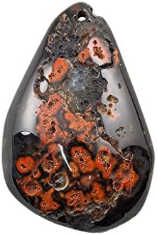 Green Forest Gems, DIY, Agate, Black &amp; Orange, Color Enhanced, 45-55mm, Plain Free Form Semi-precious Gemstone Pendant, 1 Piece, Sold by Piece. Varied Colour Available.