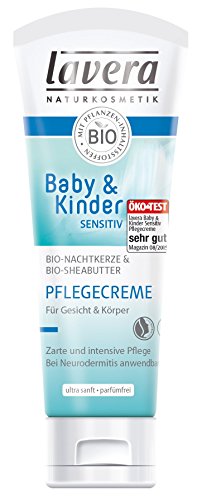 lavera Baby & Kinder Pflegecreme ∙ Für Gesicht & Körper ∙ Ohne Duft-, Farb-, & Konservierungsstoffe ∙ Bei Neurodermitis anwendbar ∙ vegan ✔ Bio ✔ Naturkosmetik ✔ Babypflege 2er Pack (2x75ml)