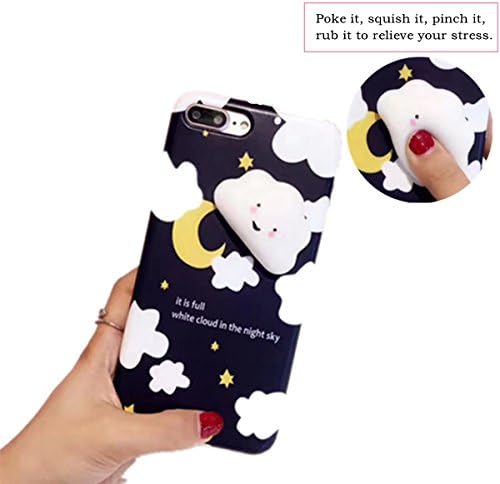 Lovely 3D Soft Cartoon Animal Toys Phone Cases For iPhone 6 6s 6Plus 6sPlus 7 7Plus ,FeliSun Phone Back Cover Funy Toys For Relieving Stress ,Perfect gift For Valentine's Day, Mother's Day, birthday day,Christmas .etc (For iPhone 7 Plus, Cloud( Black))