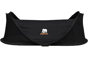 Deryan Infant Baby Bed - Pop Up Baby Travel Cot - From Birth to 1.5 Years - Lightweight & Compact - Set Up Within 2 Seconds - Travel Cot Baby - Includes Mosquito Net & Travel Bag - 98 x 60 x 32 cm
