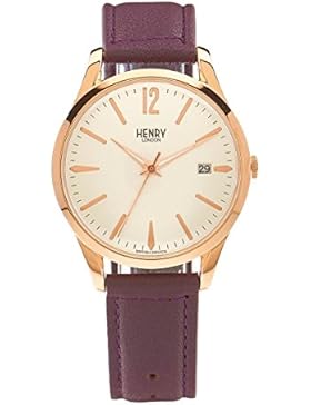 Henry London Unisex-Armbanduhr Hampstead Analog Quarz Leder HL39-S-0082
