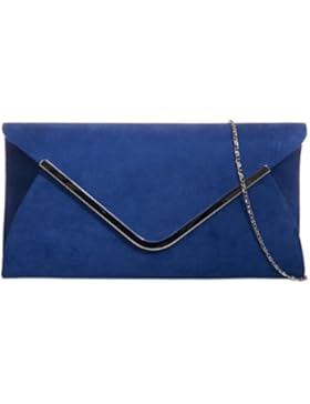 fi9® , Damen Clutch mehrfarbig grau